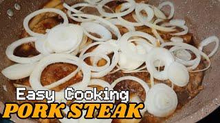 EASY COOKING PORK STEAK || Cook & Play Koh