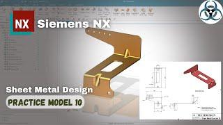 Siemens NX-Sheet Metal || Simple Practice Model 10 for Beginners