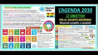 AGENDA 2030 riassunto semplice, veloce e completo