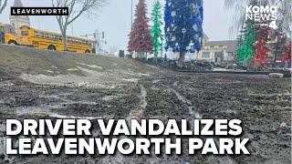 Driver vandalizes Leavenworth park