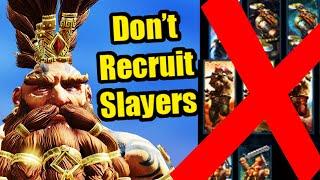 Dwarf Slayer Units MUST AVOID Being Recruited by Daemon Slayer Lord Even He Buffs them in Campaign