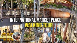 [4K] International Market Place Shopping Center in Waikiki Hawaii- 2023 Walking Tour Travel Guide