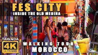 FES old medina city walking tour - Morocco 4k UHD