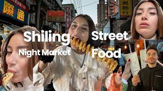 Trying TAIWANESE STREET FOOD at Shiling Night Market in Taipei, Taiwan 