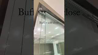 Sliding Frameless Glass Door Track Soft Close 8 12mm Glass Door #glassart #glassfitting #aluminium