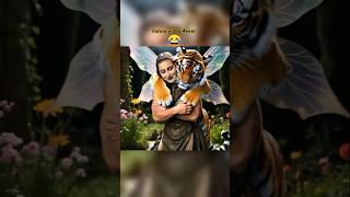 Rhea Ripley’s Fairy Glow A Tiger’s Unexpected Hug #shorts #viralshort #funny