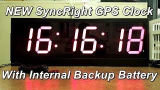 SyncRight 7 inch GPS Clock with Solid LED Display & Internal Backup Battery