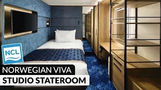 Norwegian Viva | Studio Inside Stateroom Walkthrough Tour & Review 4K | NCL VIVA