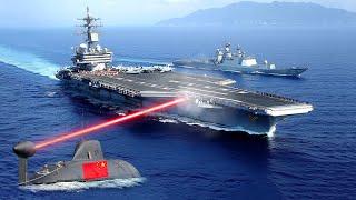 Chinese SPY Submarine Caught by US Monstrously Powerful Carrier!