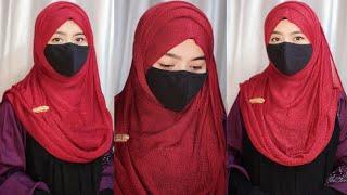 Quick And Easy Layer Hijab  Tutorial | Everyday Hijab Styles With Layers | Summer Hijab With Mask |