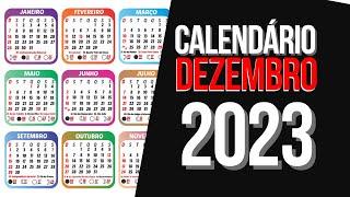  CALENDÁRIO DEZEMBRO 2023 | DATA MÊS DE DEZEMBRO 2023