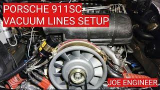 Air-cooled Porsche 911SC 3.0L Flat Six Engine Vacuum Lines Setup