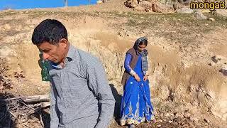 Construction of a nomadic hut in the village