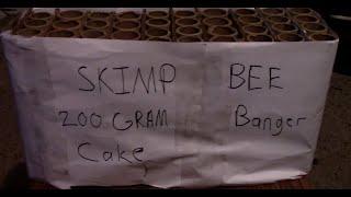 SKIMP BEE BANGER CAKE BY (SKIMP BEE THE PYRO) 200 GRAM 40 SHOT (THROWBACK BANGER)