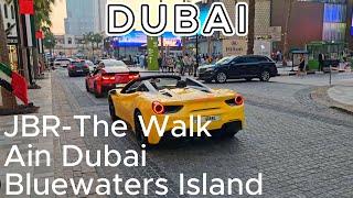 DubaiJBR, Ain Dubai, Bluewaters Island [4K] Walking Tour #jbr #aindubai