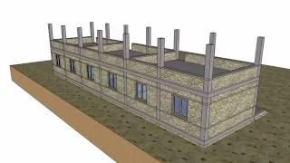 Earthquake resistant building prototype detail for Nepal