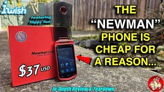 The $37 NEWMAN V998 Weird Android Flip Phone looks like a cool novelty! It's definitely not...