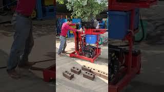 semi auto hydraulic soil earth clay interlocking brick making machine for eco brava bricks #business