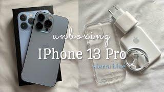 unboxing iPhone 13 pro sierra blue + accessories || indonesia