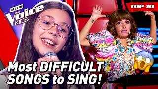The HARDEST SONGS to sing in The Voice Kids!  | Top 10