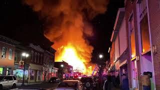 Massive fire rips through downtown Bound Brook, New Jersey