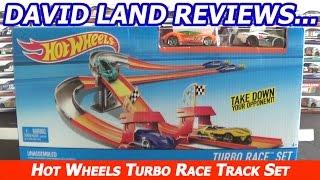 David Land Reviews: Hot Wheels Turbo Race Set HD Unboxing and Head-to-Head RACING