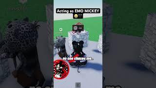 The origin of EMO MICKEY  #roblox