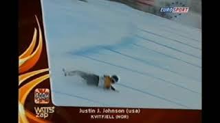 Alpine Skiing - 2005 - Men's Downhill - Johnson crash in Kvitfjell