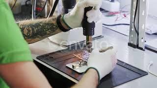 BGA Chip Soldering on the Soldering Station. Removal of Temperature From the Chip Thermocouple |...