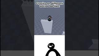 Gravity on Different Worlds be Like.. #roblox #comparison #memes