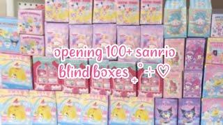 opening 100+ sanrio blind boxes  ASMR | sanriolve