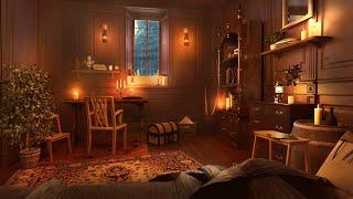 Cozy Room Ambience with Gentle Rain Sounds for Sleep, Study and Relax