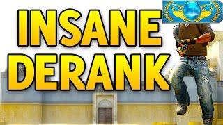 INSANE DERANK FROM GLOBAL AFTER 7 WINS - CS GO COMPETITIVE FROMZERO