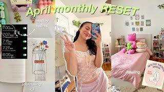 APRIL MONTHLY RESET VLOG: goal setting, spring cleaning, journaling ️