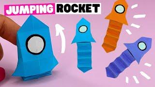 How to make origami ROCKET easy, paper rocket ship instructions