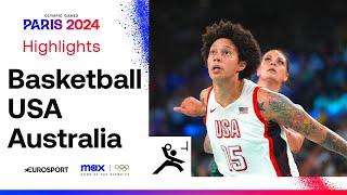 INTO THE FINAL!  | USA vs Australia Women's Basketball Semi-Final Highlights | #Paris2024 #Olympics