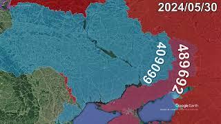 Russian Invasion of Ukraine: Every Day to June 1st, 2024 using Google Earth