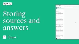 How to store answers and sources in scienceOS? | AI Research Tool for Literature Research