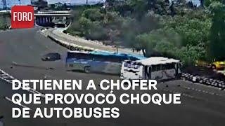 Confirman detención de chofer que provocó choque de autobuses en la México-Pachuca - A las Tres