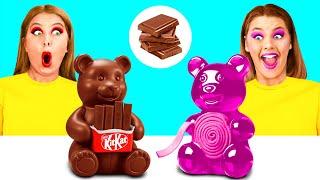Real Food vs Chocolate Food Challenge | Epic Food Battle by BaRaDa Best