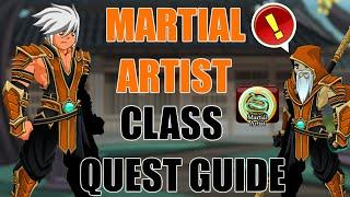 AQW Martial Artist Class Full Walkthrough | The Master Quests Guide /join hakuvillage