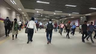 Delhi metro: Hauz khas ambience at interchange