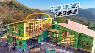 Construction of a MEGA sized Modern Home PT 54 | facia and bonus room roof sheathing