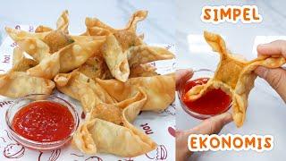 RESEP EKONOMIS PANGSIT GORENG GARING & GURIH! CEMILAN SEDERHANA COCOK UNTUK IDE JUALAN!