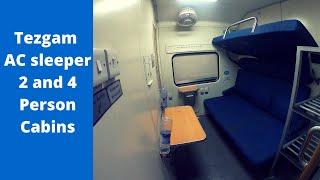 Tezgam Train | TaizGam AC Sleeper Class | 4 and 2 Persons cabin walk-around | Pakistan Railway