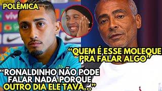 EITA! RAPHINHA RESPONDE RONALDINHO E ROMÁRIO SE REVOLTA!