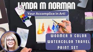 Testing the Woomer 9 Colors Watercolor Travel Paint Set with Lynda Norman ️