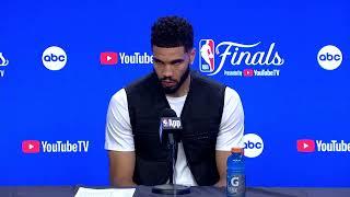 Boston Celtics' Jayson Tatum Postgame Interview Game 4 vs. Dallas Mavericks - NBA Finals