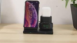 Hoidokly Wireless Charger 3 in 1 Wireless Charging Station Dock