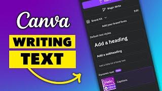 How to Write Text in Canva